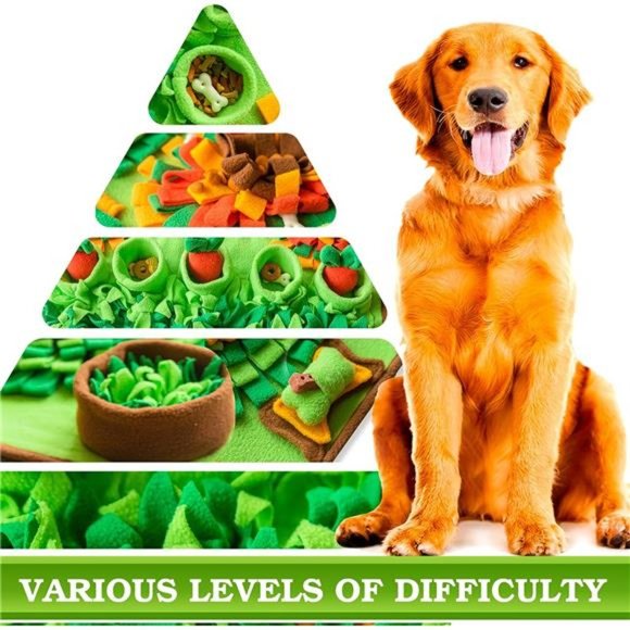 Pet Snuffle Mat for Dogs - 33.5" x 19.7"- Dog Puzzles and Enrichment Toys - Picture 5 of 6